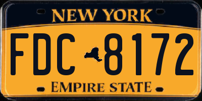 NY license plate FDC8172