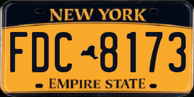 NY license plate FDC8173