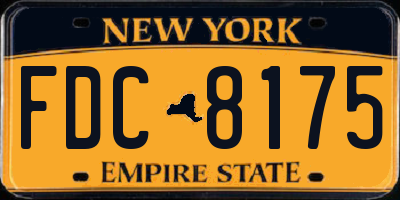 NY license plate FDC8175