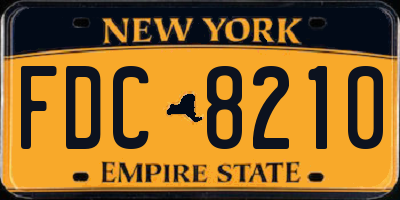 NY license plate FDC8210