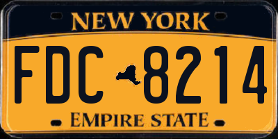 NY license plate FDC8214