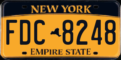 NY license plate FDC8248