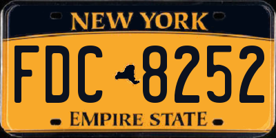 NY license plate FDC8252