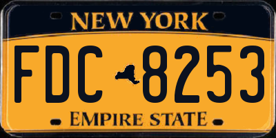 NY license plate FDC8253