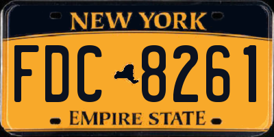 NY license plate FDC8261