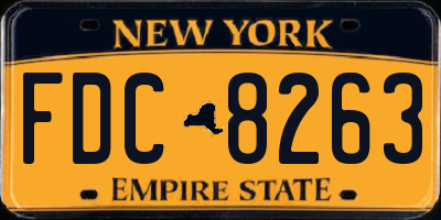 NY license plate FDC8263