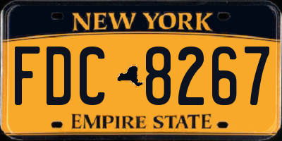 NY license plate FDC8267
