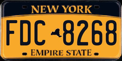 NY license plate FDC8268