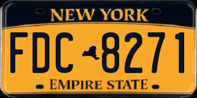 NY license plate FDC8271