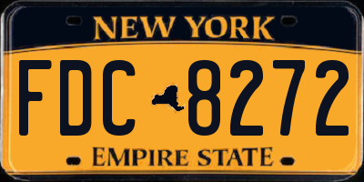 NY license plate FDC8272