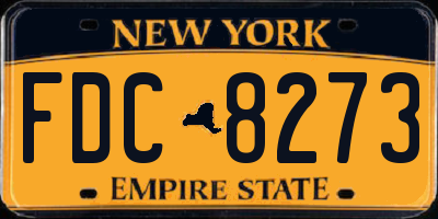 NY license plate FDC8273