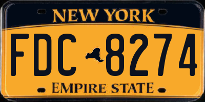 NY license plate FDC8274