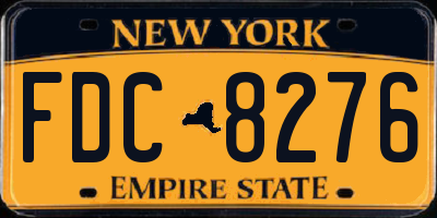 NY license plate FDC8276