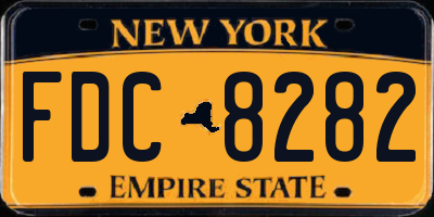 NY license plate FDC8282