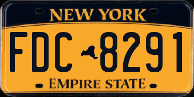 NY license plate FDC8291