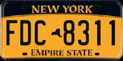 NY license plate FDC8311