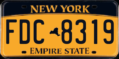 NY license plate FDC8319