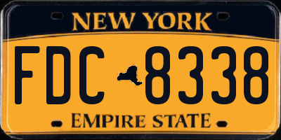 NY license plate FDC8338