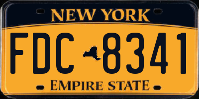 NY license plate FDC8341