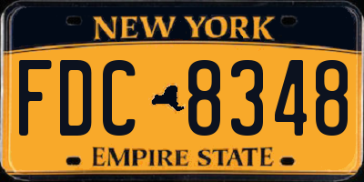 NY license plate FDC8348