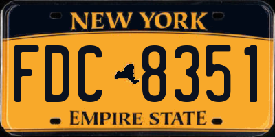 NY license plate FDC8351