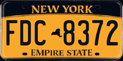 NY license plate FDC8372