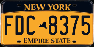 NY license plate FDC8375
