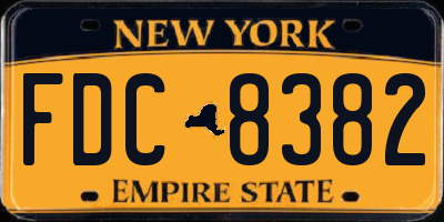 NY license plate FDC8382