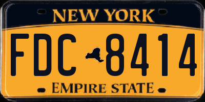 NY license plate FDC8414