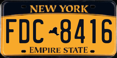 NY license plate FDC8416