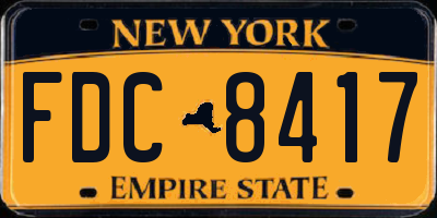 NY license plate FDC8417