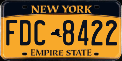 NY license plate FDC8422