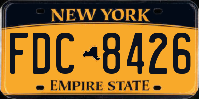 NY license plate FDC8426