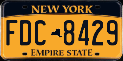 NY license plate FDC8429