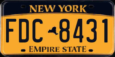 NY license plate FDC8431