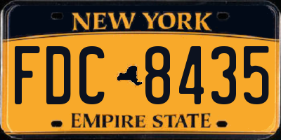 NY license plate FDC8435