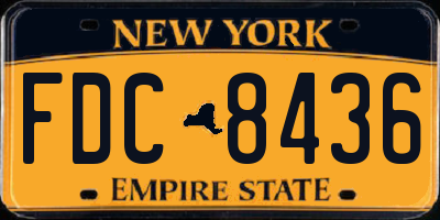 NY license plate FDC8436