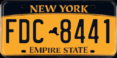 NY license plate FDC8441