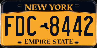 NY license plate FDC8442