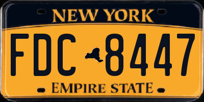 NY license plate FDC8447