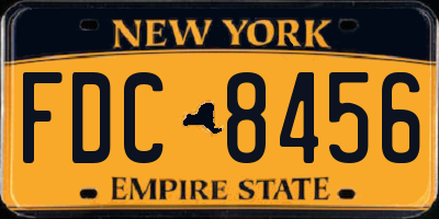 NY license plate FDC8456