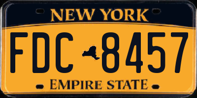 NY license plate FDC8457