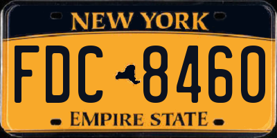 NY license plate FDC8460