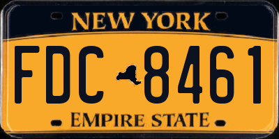 NY license plate FDC8461