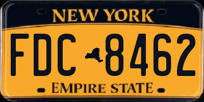 NY license plate FDC8462