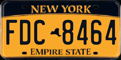 NY license plate FDC8464