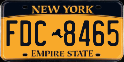 NY license plate FDC8465