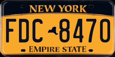 NY license plate FDC8470