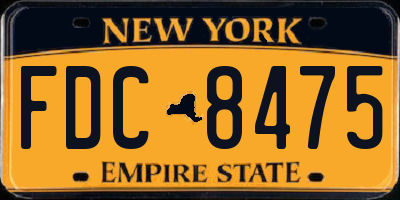 NY license plate FDC8475