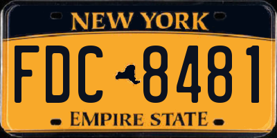 NY license plate FDC8481